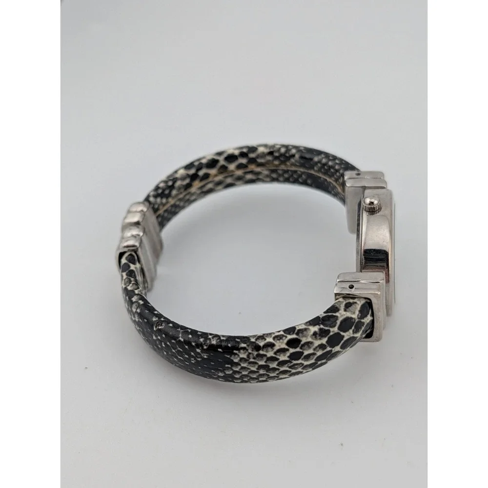 Studio Time Women's Watch 24mm Case Faux Snake Skin Bangle Band- New Battery